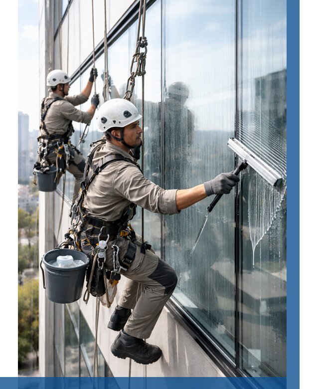 Мойка окон альпинистами в Кузнецке от 4691 р. | ВЫСОТНИК-Кнц