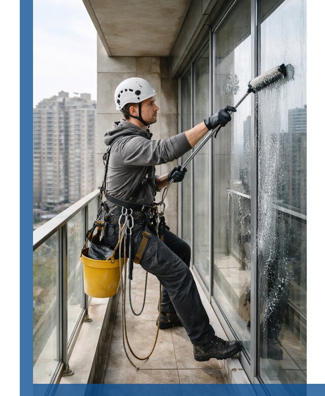 Профессиональная мойка балконного остекления в Кузнецке