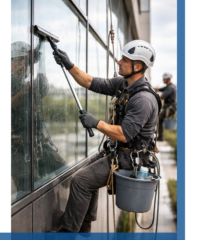 Мойка стеклянных фасадов в Кузнецке от 208 р. | ВЫСОТНИК-Кнц