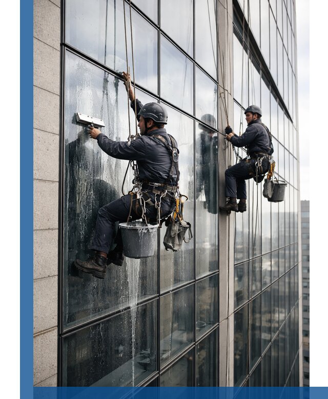 Профессиональная мойка стеклянных фасадов зданий в Кузнецке