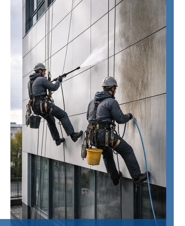 Мойка фасада из композита в Кузнецке по цене от 313 р. | ВЫСОТНИК-Кнц