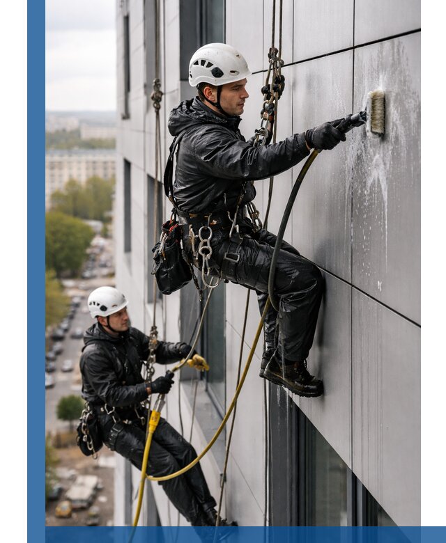 Профессиональная мойка фасада из композита в Кузнецке
