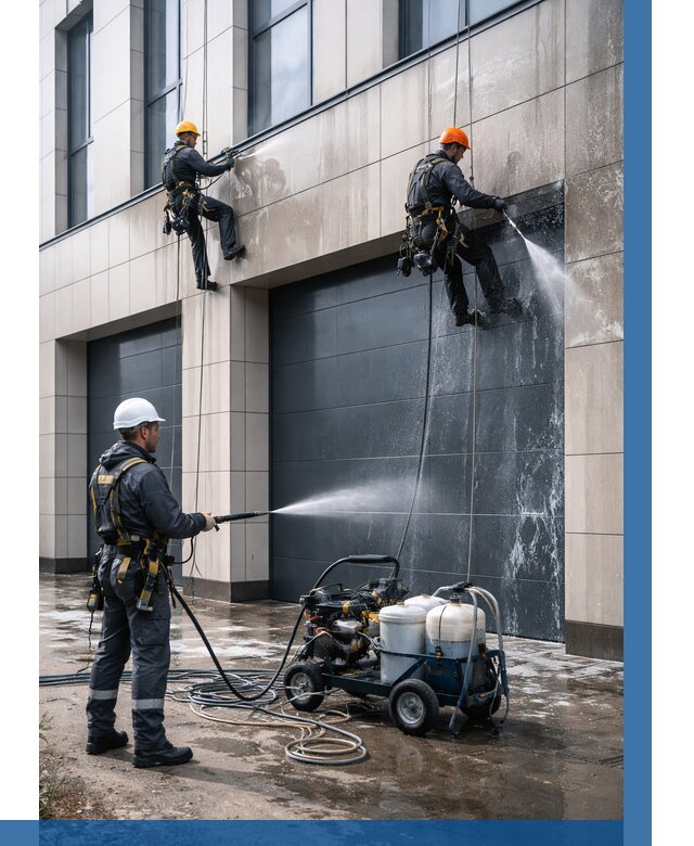 Послестроительная мойка фасада в Кузнецке от 313 р. | ВЫСОТНИК-Кнц