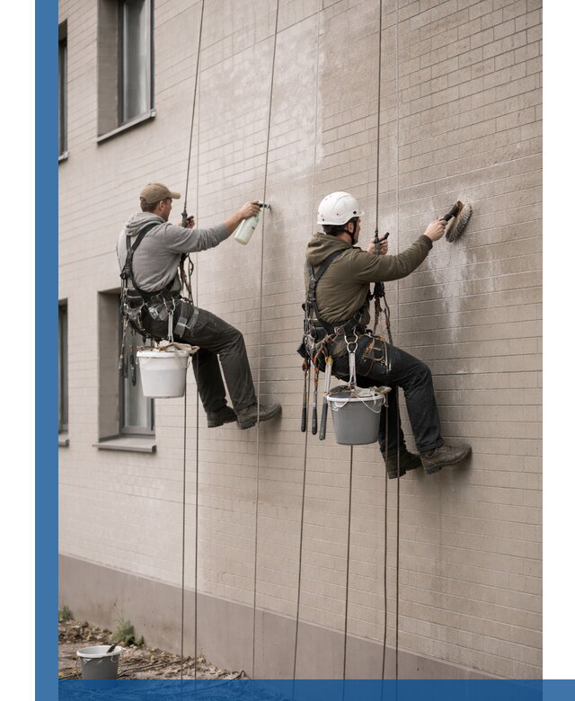 Удаление высолов с фасада зданий в Кузнецке без повреждений и следов