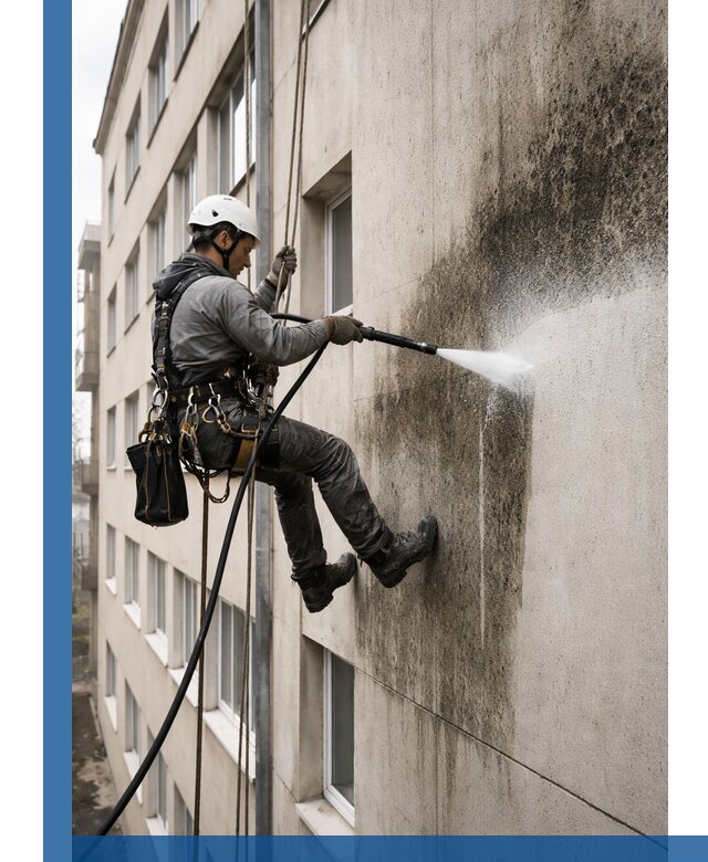 Профессиональная очистка фасадов от плесени в Кузнецке