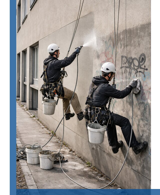 Антиграффити покрытие фасада с защитой от надписей в Кузнецке