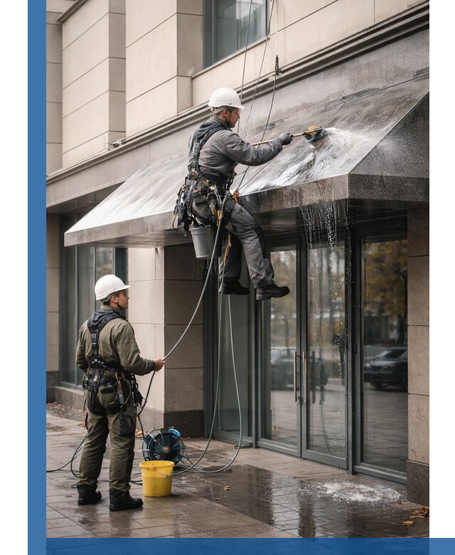 Профессиональная мойка козырьков и навесов в Кузнецке