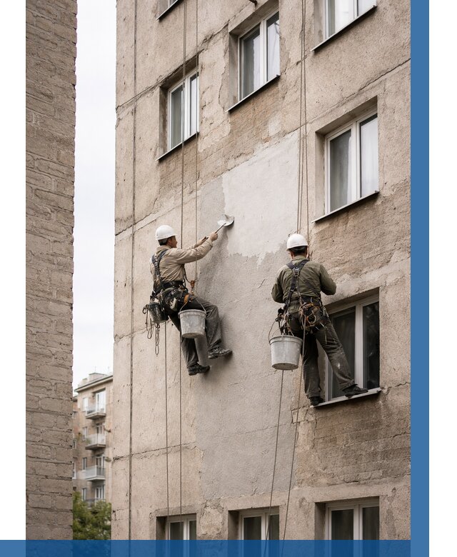 Косметический ремонт фасада в Кузнецке от 1147 р. | ВЫСОТНИК-Кнц