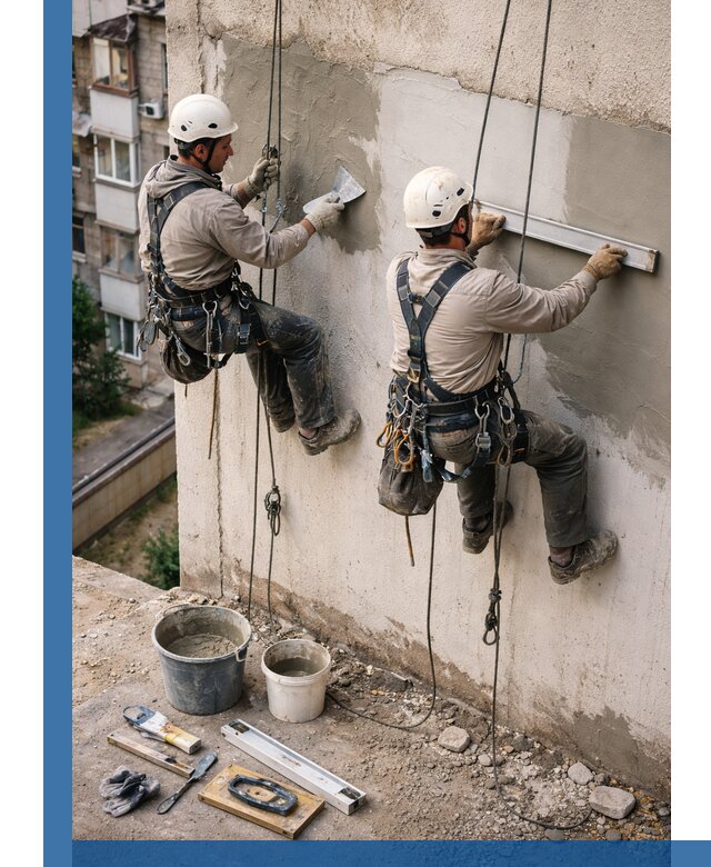 Комплексный ремонт штукатурного фасада с гарантией в Кузнецке