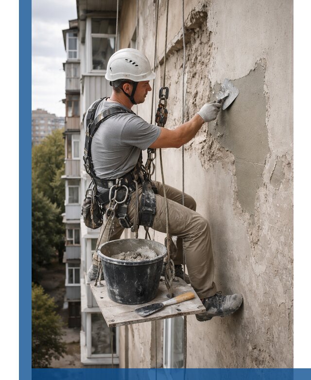 Восстановление фасадной штукатурки в Кузнецке с гарантией качества