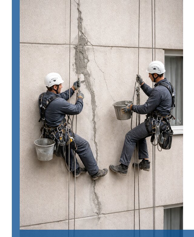 Заделка трещин на фасаде в Кузнецке с гарантийным ремонтом