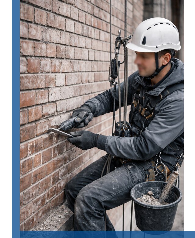 Расшивка кирпичных швов фасадов и стен, ремонт в Кузнецке