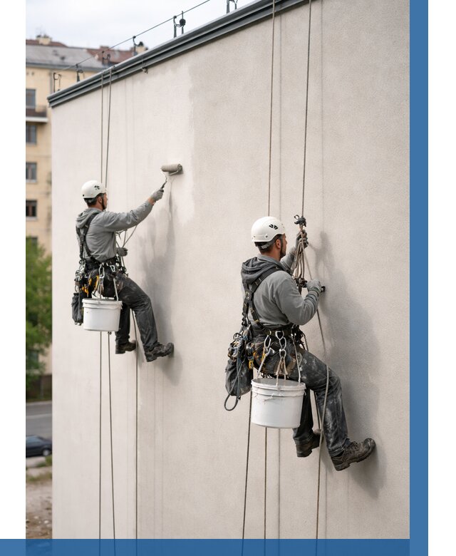 Покраска оштукатуренного фасада в Кузнецке от 334 р. | ВЫСОТНИК-Кнц