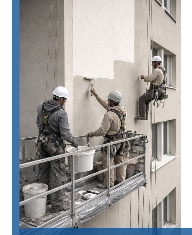 Покраска оштукатуренного фасада в Кузнецке под ключ с гарантией