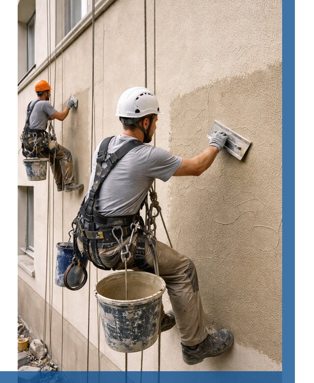 Декоративная штукатурка фасада в Кузнецке от 1251 р. | ВЫСОТНИК-Кнц