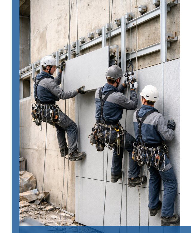 Монтаж вентилируемого фасада в Кузнецке под ключ с гарантией качества