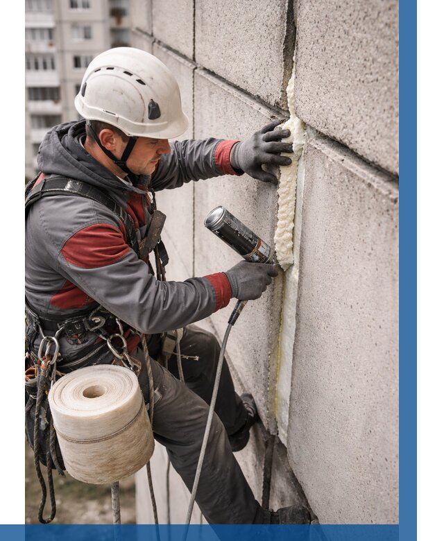 Утепление межпанельных швов в Кузнецке от 730 р. | ВЫСОТНИК-Кнц