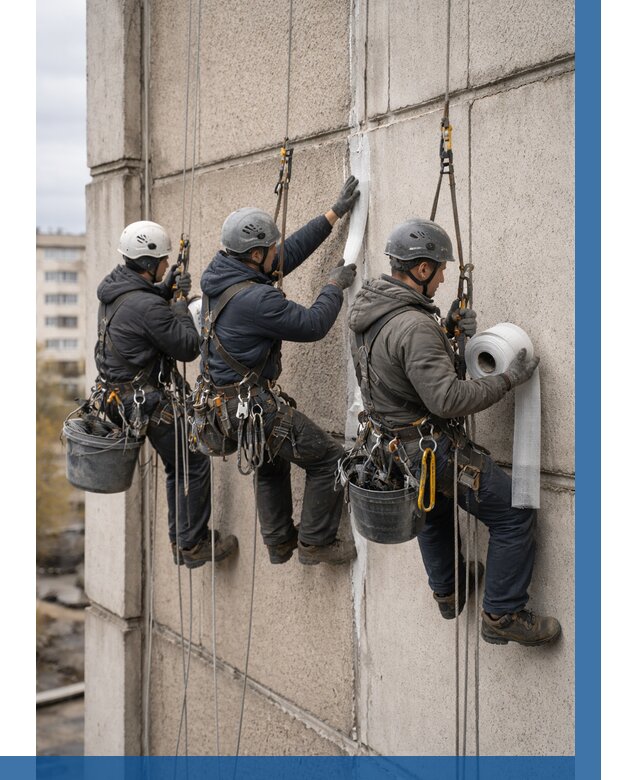 Ремонт межпанельных швов в Кузнецке от 782 р. | ВЫСОТНИК-Кнц