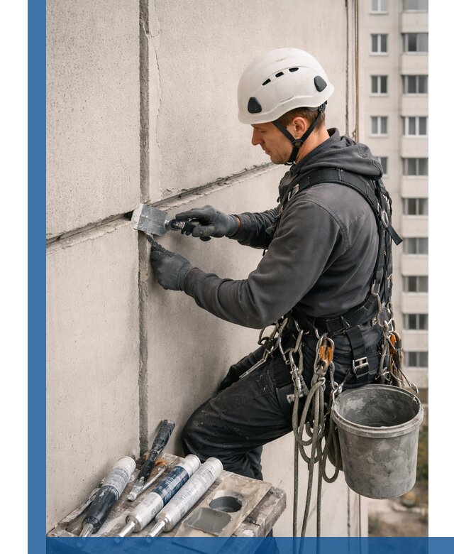 Ремонт межпанельных швов в Кузнецке герметизация и восстановление