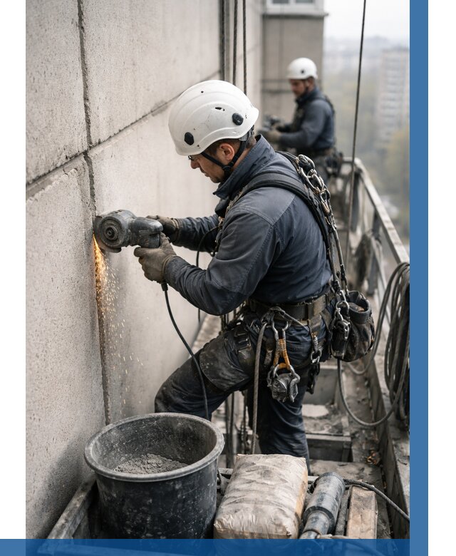 Штробление межпанельных швов в Кузнецке от 1251 р. | ВЫСОТНИК-Кнц