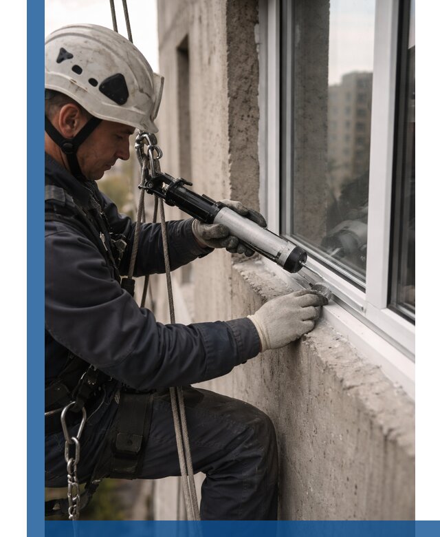 Герметизация оконных швов снаружи в Кузнецке профессионально