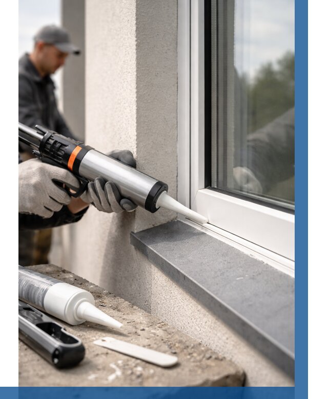 Герметизация монтажных швов окон в Кузнецке от 678 р. | ВЫСОТНИК-Кнц