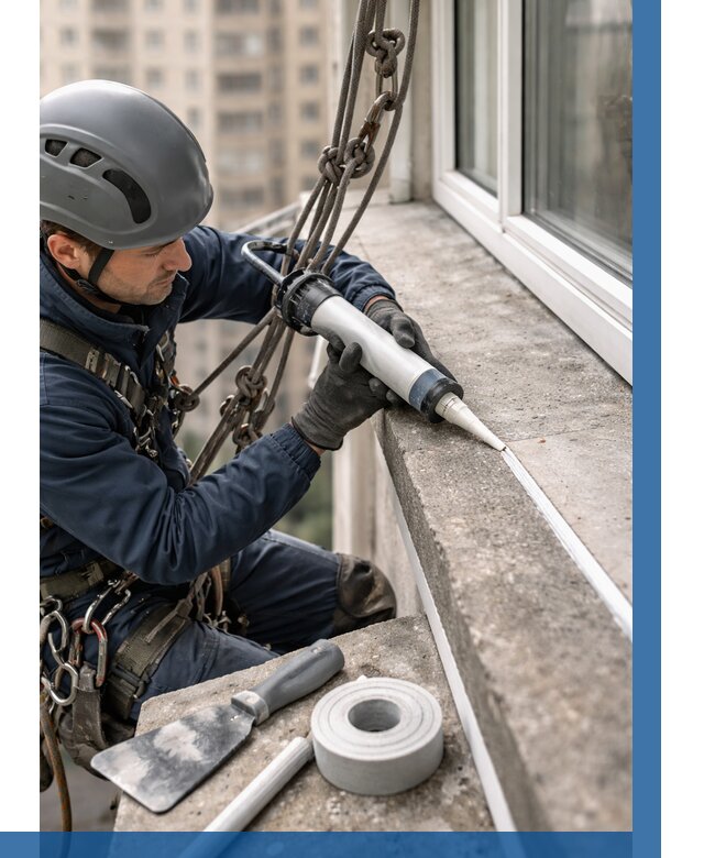 Герметизация балконного козырька в Кузнецке от 4691 р. | ВЫСОТНИК-Кнц