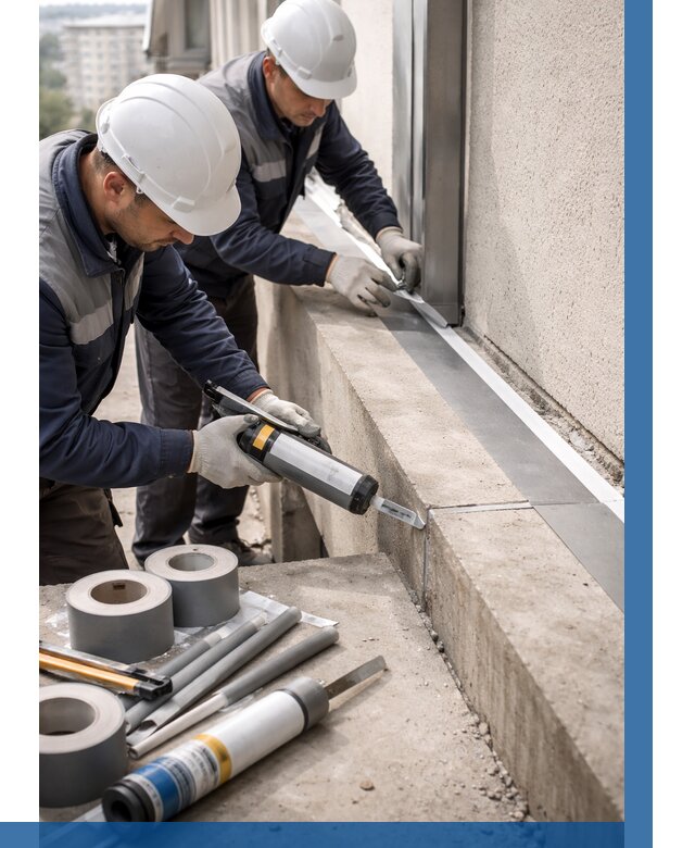 Герметизация примыкания балкона в Кузнецке от 4691 р. | ВЫСОТНИК-Кнц