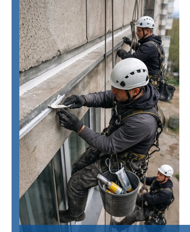 Герметизация примыкания балкона в Кузнецке под ключ с гарантией