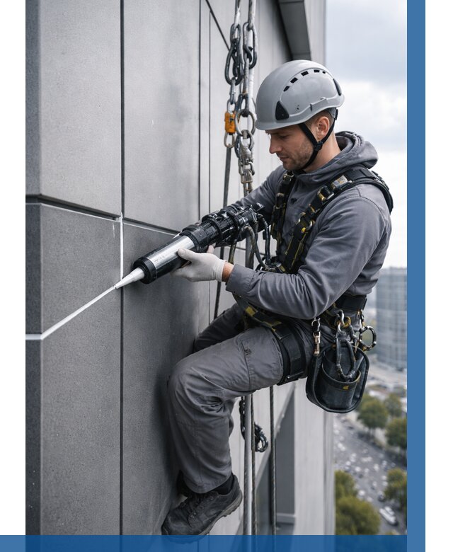 Герметизация стыков фасадных панелей в Кузнецке от 6776 р.| ВЫСОТНИК-Кнц