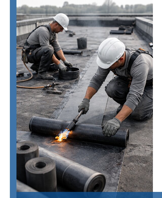 Ремонт рулонной кровли в Кузнецке герметизация и восстановление