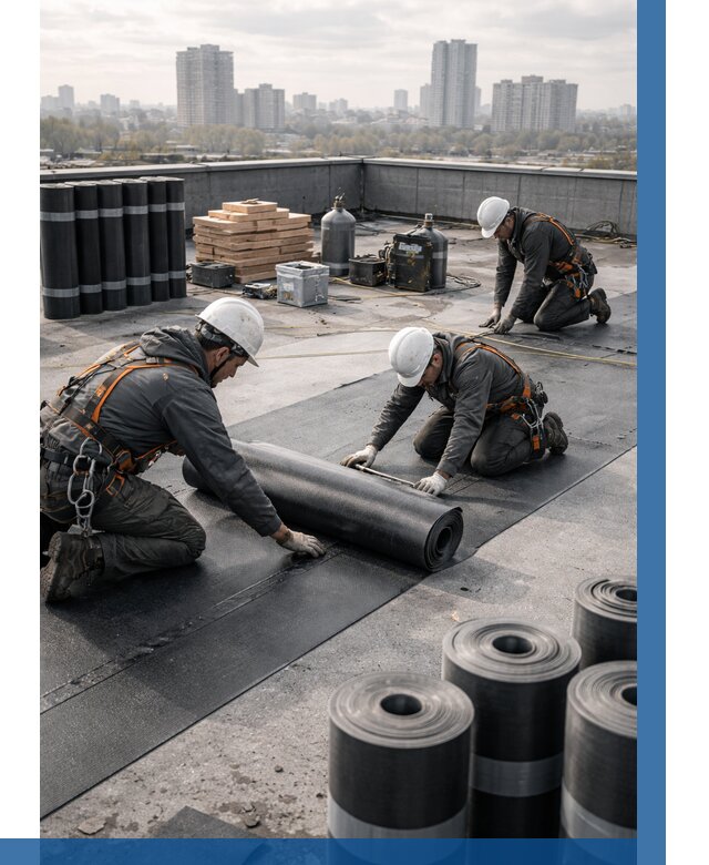 Монтаж мягкой кровли под ключ в Кузнецке от 469 р. | ВЫСОТНИК-Кнц