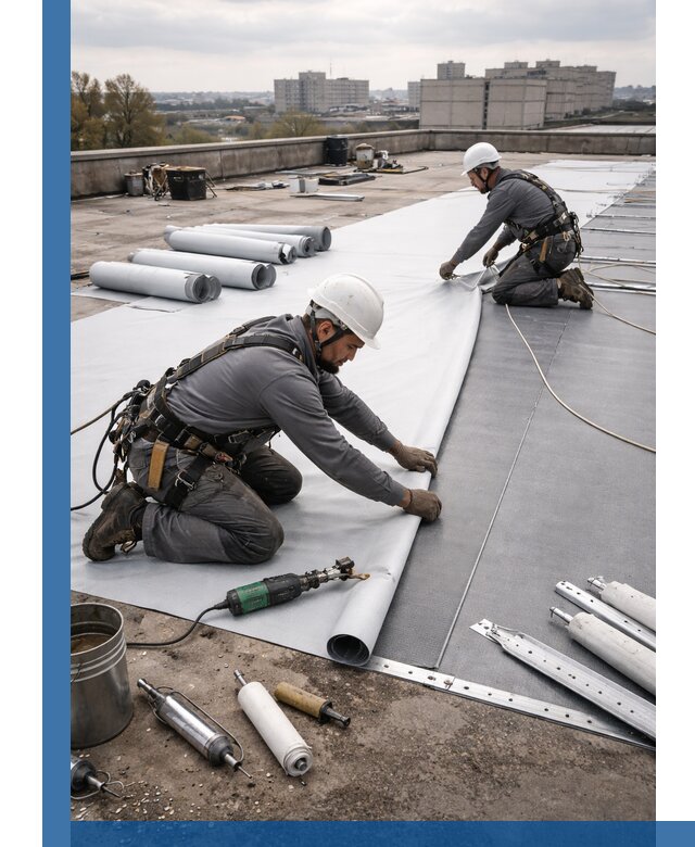 Монтаж мембранной кровли в Кузнецке для промышленных зданий