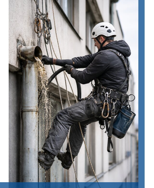 Прочистка водосточных труб в Кузнецке от 3648 р. | ВЫСОТНИК-Кнц