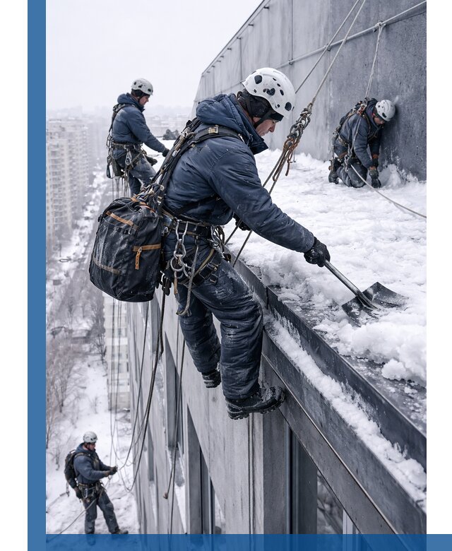 Абонентское обслуживание кровли зимой в Кузнецке регулярный уход