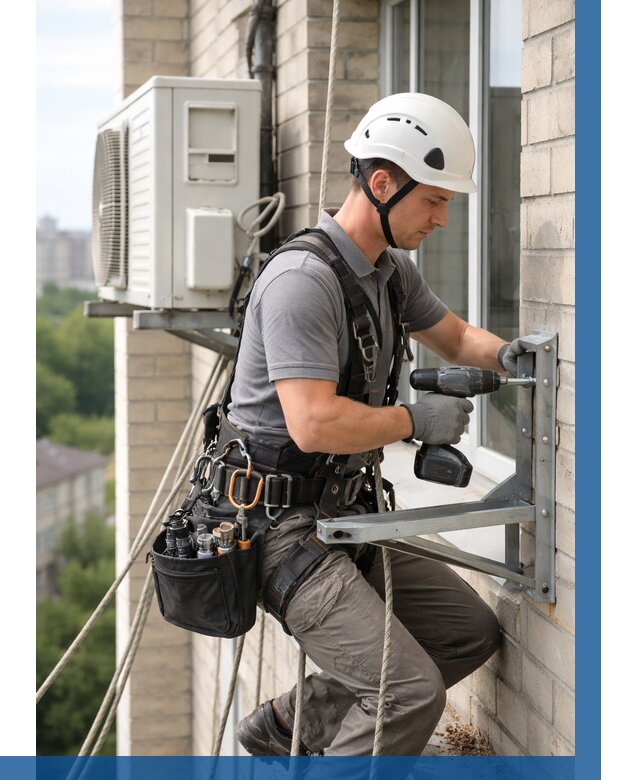 Установка кронштейнов кондиционера в Кузнецке от 3648 р. | ВЫСОТНИК-Кнц