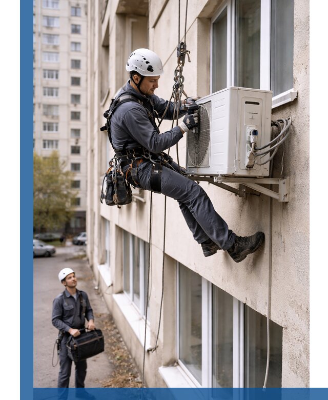 Демонтаж внешнего блока кондиционера в Кузнецке профессионально