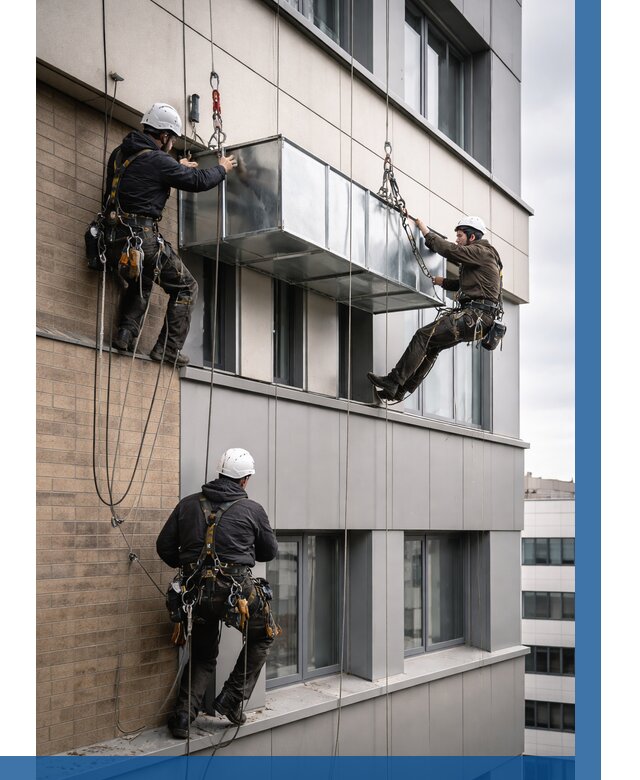 Монтаж воздуховодов на фасаде в Кузнецке от 1564 р. | ВЫСОТНИК-Кнц