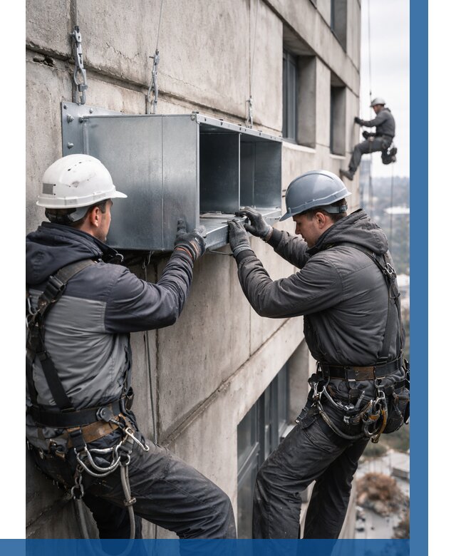 Монтаж вентиляционных коробов в Кузнецке от 3127 р. | ВЫСОТНИК-Кнц