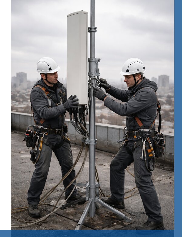 Монтаж антенн связи на крыше в Кузнецке от 8860 р. | ВЫСОТНИК-Кнц