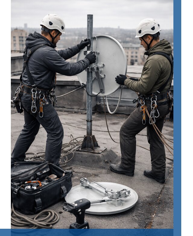 Демонтаж антенн на крыше в Кузнецке от 4691 р. | ВЫСОТНИК-Кнц