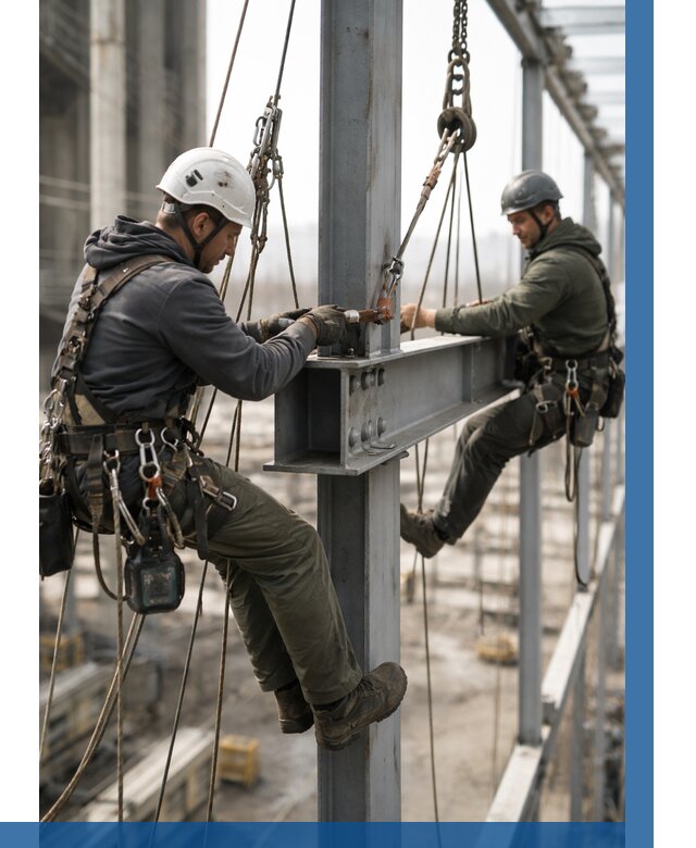 Монтаж металлоконструкций на высоте в Кузнецке от 3648 р. | ВЫСОТНИК-Кнц