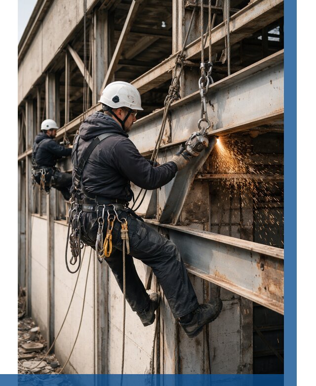 Демонтаж металлоконструкций на высоте в Кузнецке от 6776р. |ВЫСОТНИК-Кнц