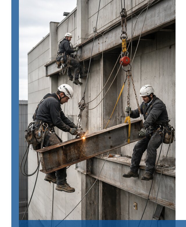 Демонтаж металлоконструкций на высоте в Кузнецке под ключ