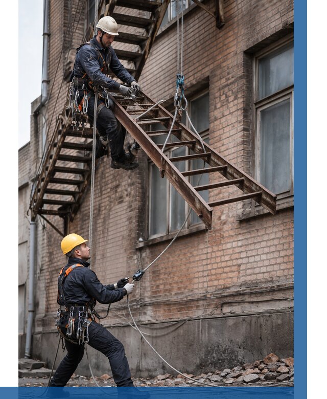 Демонтаж пожарной лестницы в Кузнецке от 12509 р. | ВЫСОТНИК-Кнц