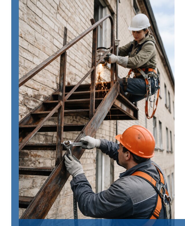 Ремонт и восстановление пожарных лестниц с выездом в Кузнецке