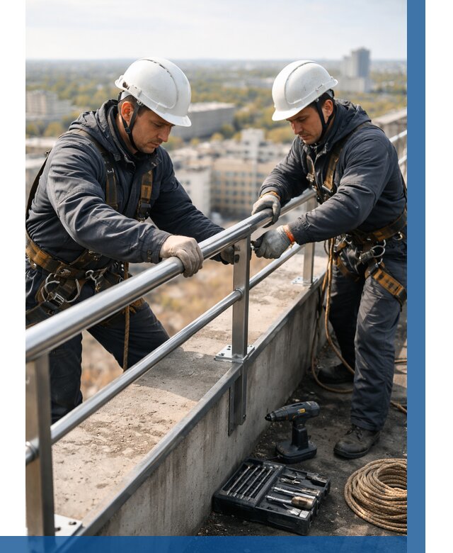 Монтаж перил на высоте в Кузнецке от 2606 р. | ВЫСОТНИК-Кнц