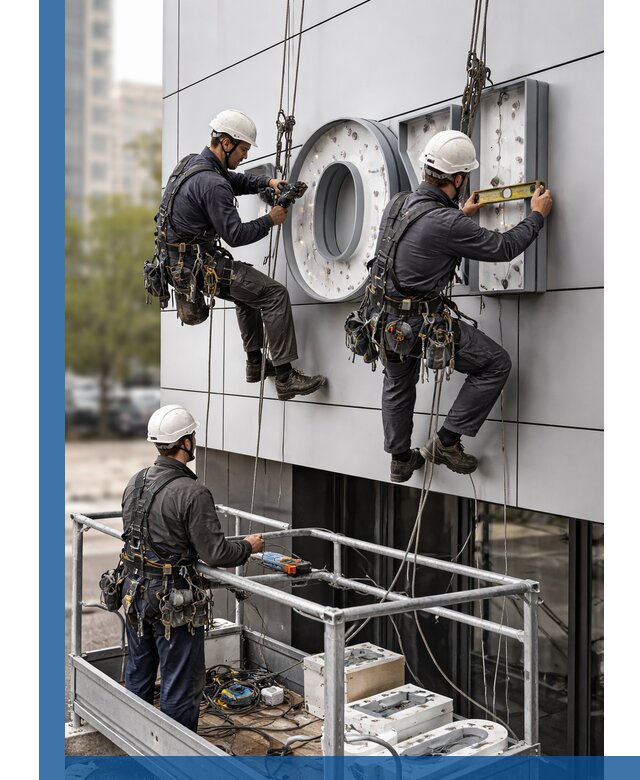 Профессиональный монтаж световых букв в Кузнецке под ключ