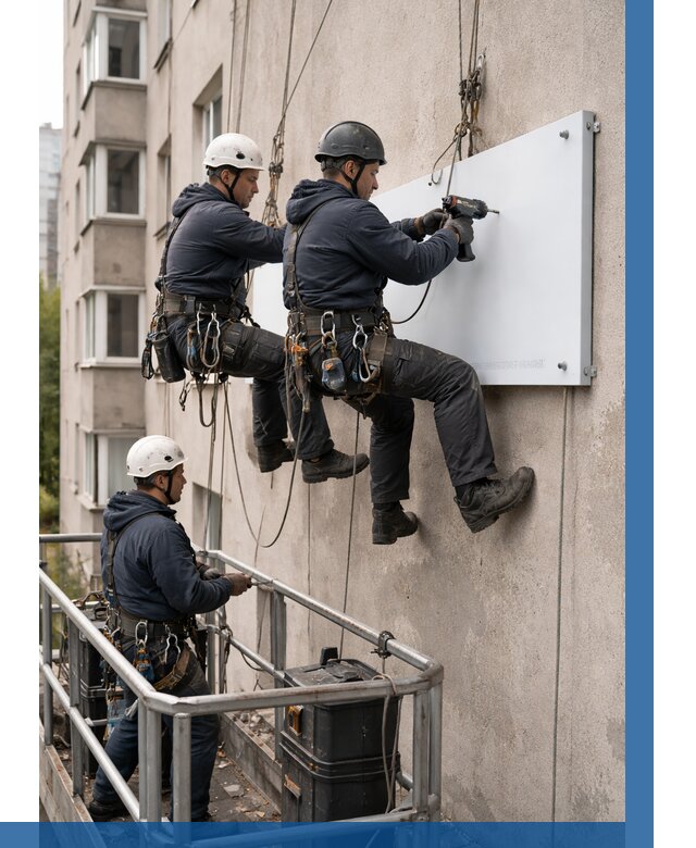 Монтаж табличек и указателей в Кузнецке от 3648 р. | ВЫСОТНИК-Кнц