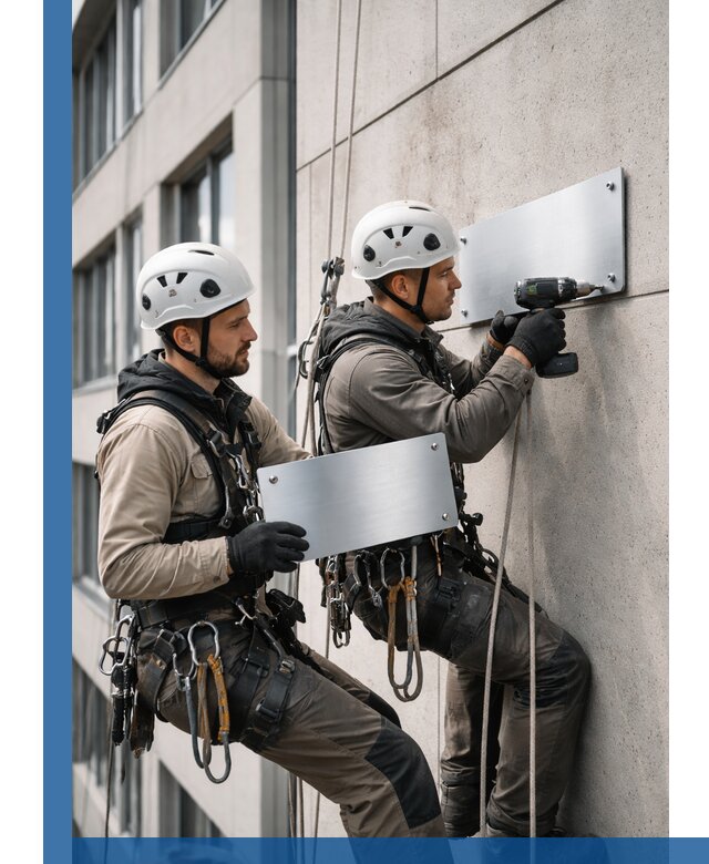 Монтаж табличек и указателей в Кузнецке для зданий и сооружений